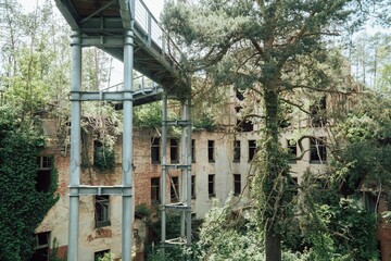 Abandoned sanatorium in Beelitz, Brandenburg - obrazy, fototapety, plakaty