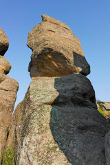 Sunset view of Rock Formation Belogradchik Rocks, Bulgaria