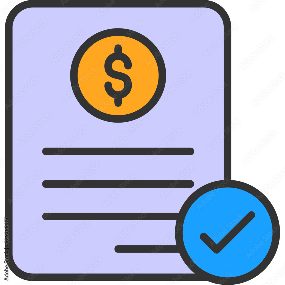 Wall mural invoice icon