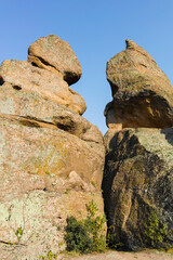 Sunset view of Rock Formation Belogradchik Rocks, Bulgaria