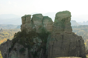 Sunset view of Rock Formation Belogradchik Rocks, Bulgaria
