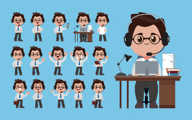 Call center and customer service character