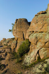 Sunset view of Rock Formation Belogradchik Rocks, Bulgaria
