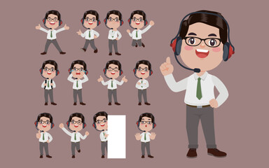 Call center and customer service character