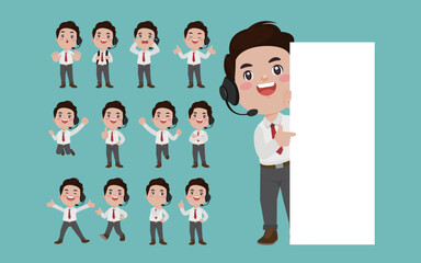 Call center and customer service character