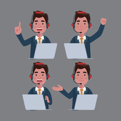 Call center and customer service character
