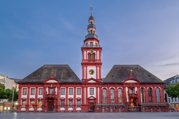 Town Hall of Mannheim at Dusk, Germany