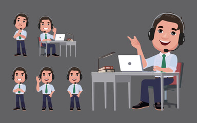 Call center and customer service character
