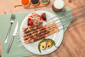 Beef Steak Skewers - Shish Kebab stock photo