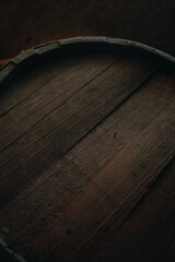 Old barrel background, cask close up	 - obrazy, fototapety, plakaty