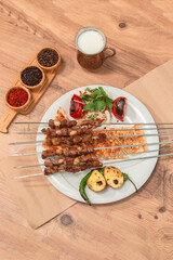 Tikka, shish & kofta kebabs on charcoal barbeque stock photo
Shish Kebab, Arab Culture, Arabia, Lamb - Meat, Arabic Style