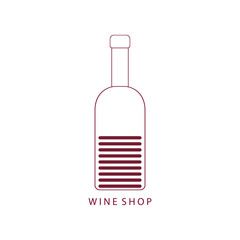 Wine symbol or logo. Vineyard, restaurant, drink concept.