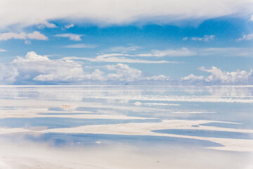 Bolivia. Salt lake and salt flat Salar de Uyuni, Bolivia. South America nature