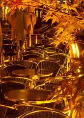 closed restaurant at night