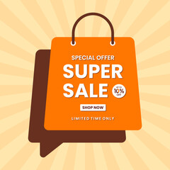Super Sale Special Offer template design up to 10 percent off