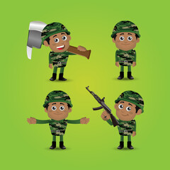 Fototapeta premium People Set - Profession - Army 