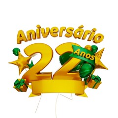 Aniverário de 22 anos brasil - 22 years anniversary brazil