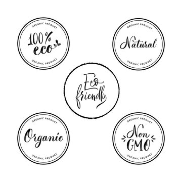 Sticker Set Zero Waste handwritten lettering logo. Modern calligraphy inscription for posters, banners, web design, cards. Motivational quote eco friendly lifestyle. Isolated vector illustration