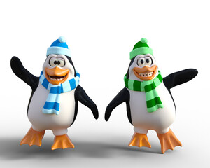 Blizzard and Icicle the Penguins Posing for you