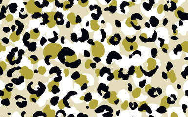 Abstract modern leopard seamless pattern. Animals trendy background. Color decorative vector stock illustration for print, card, postcard, fabric, textile. Modern ornament of stylized skin