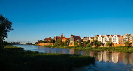 Fototapeta premium panorama of the city of malbork poland europe