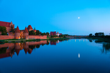 Fototapeta premium panorama of the city of malbork poland europe