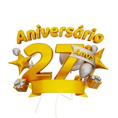 Aniverário de 27 anos brasil - 27 years anniversary brazil