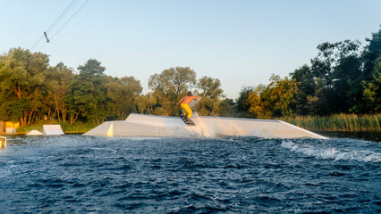 Wakeboard in the morning