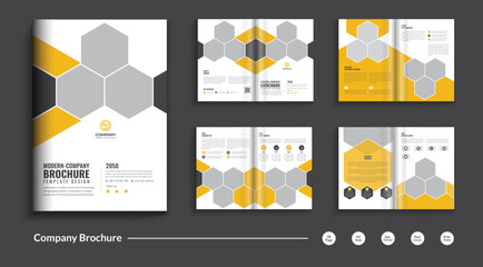 Company profile brochure design, 8 pages business profile brochure design, A4 Business Flyer template design fully editable, multipage business brochure template design, company annual report
