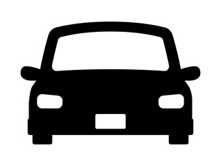 車の正面のシルエット