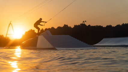 Wakeboard in the morning