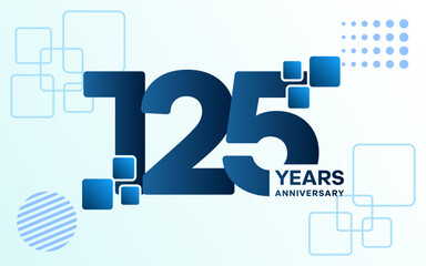125 Year Anniversary celebration template design, Vector template.