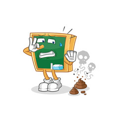 blackboard with stinky waste illustration. character vector