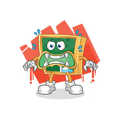 blackboard monster vector. cartoon character