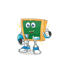 blackboard robot character. cartoon mascot vector