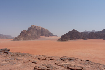 Fototapeta na wymiar Wadi Rum Desert in Petra, Jordan