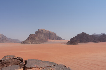 Fototapeta na wymiar Wadi Rum Desert in Petra, Jordan