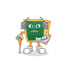 blackboard white haired old man. character vector