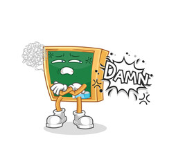 blackboard very pissed off illustration. character vector