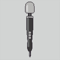 8 bit mic with pixel art style