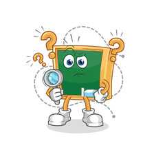 blackboard searching illustration. character vector