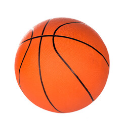 Ball for game in basketball of orange colour