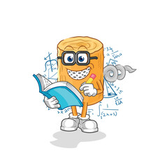 wooden corkscrew geek cartoon. cartoon mascot vector