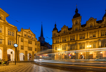 Fototapeta na wymiar The Malostranske Namesti Square view in Prague