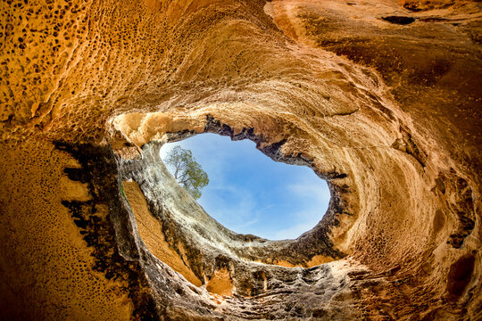 Cave declared a Natural Monument on Mount Arabi, in Yecla, Region of Murcia, Spain.
