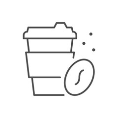 Coffee to go line icon