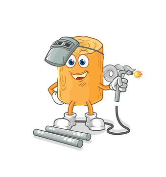 recommend clip art: wooden corkscrew welder mascot. cartoon vector