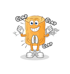 wooden corkscrew applause illustration. character vector