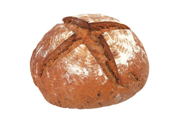 Bread on white background