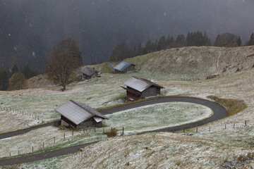 Foggy Mountains, Swiss Alps Grindelwald, Switzerland
